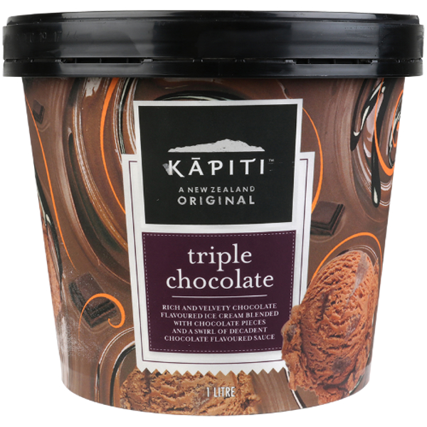Kapiti Triple Choc Ice Cream 1l