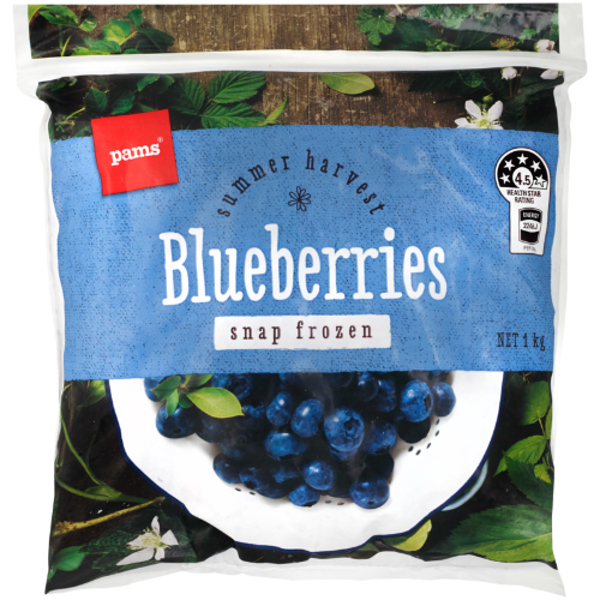 Pams Frozen Blueberries 1kg