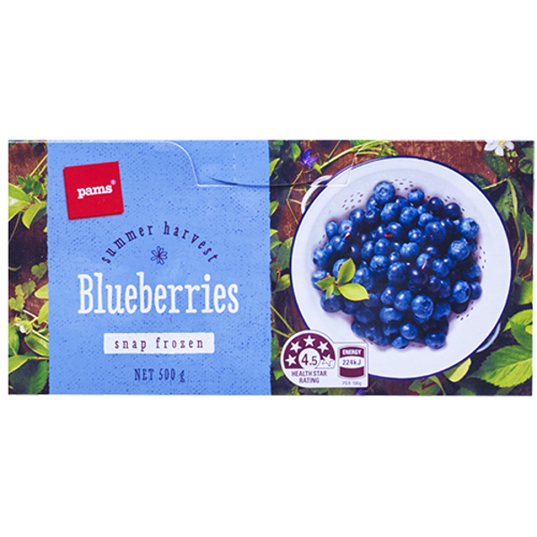 Pams Frozen Blueberries 500g