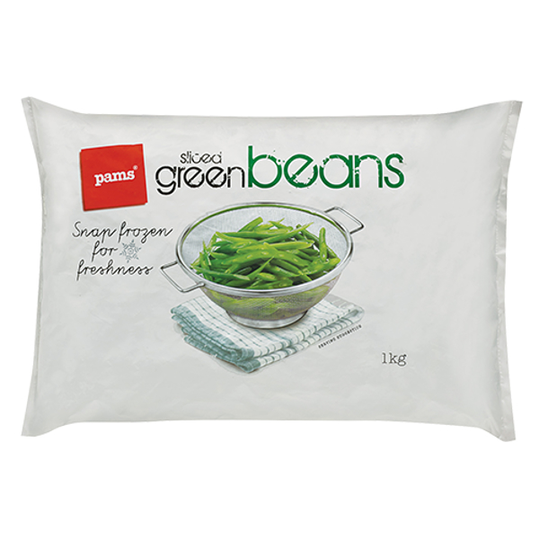 Pams Frozen Sliced Green Beans 1kg