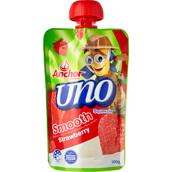 Anchor Uno Squeezie Smooth Strawberry Yoghurt 100g