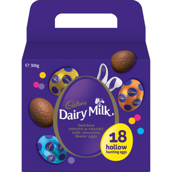 Cadbury Dairy Milk Hollow Hunting Eggs Carry Pack 306g