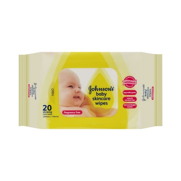Johnson's Skincare Baby Wipes 20 Travel Pack Expiry 02/21 Mum, Baby