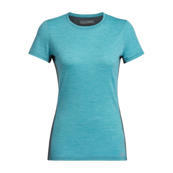 Icebreaker Merino Hybrid Womens Amplify Short Sleeve Low Crewe Shirt ...