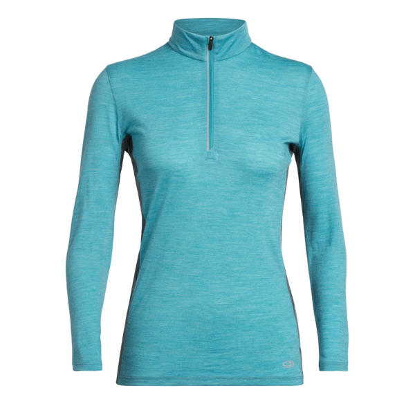 Icebreaker Merino Hybrid Womens Amplify Long Sleeve Half Zip Shirt ...