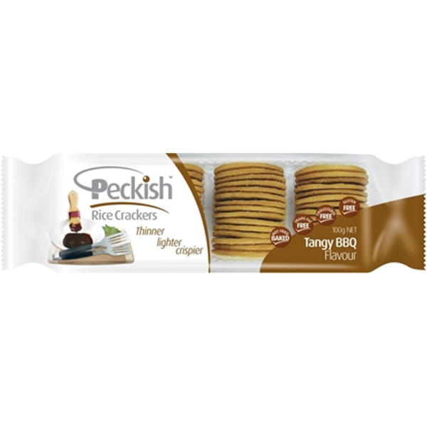 Peckish Tangy Bbq Rice Crackers 100g