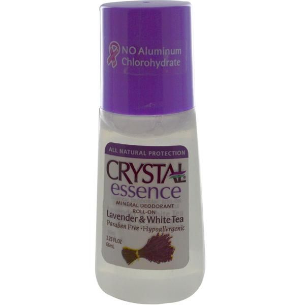 Crystal Essence Mineral Deodorant Roll On Lavender & White Tea 66ml NZ