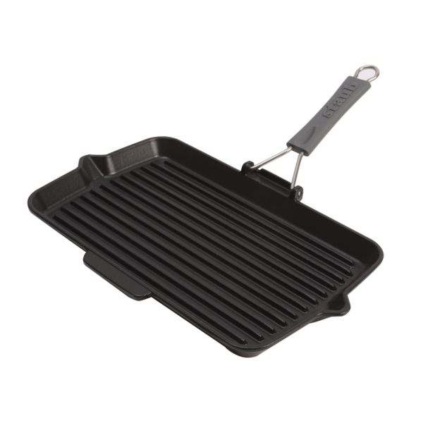 Staub Grill with silicone handle 34 x 21 cm, black, 40509343 / 1202223 NZ Prices PriceMe