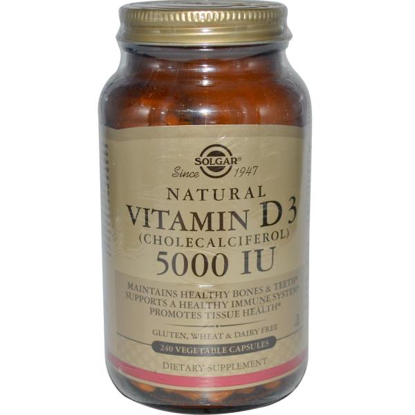 Solgar Natural Vitamin D3 Cholecalciferol 5000 Iu 240