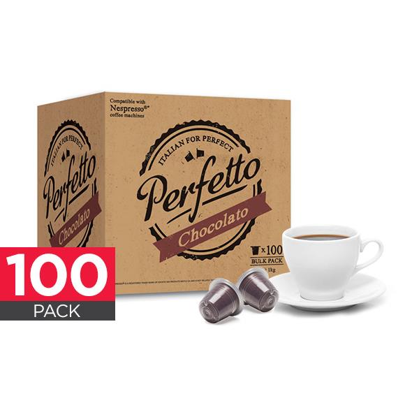 100 Pack Perfetto Nespresso Compatible Hot Chocolate Pods ...