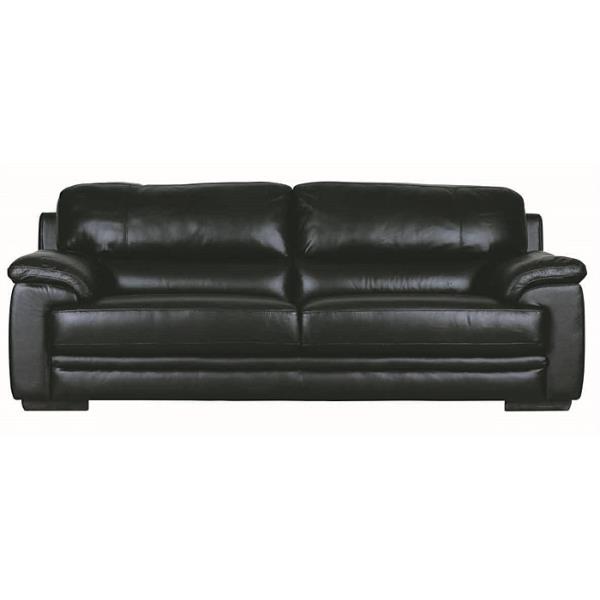 HTL Como Leather 3 Seater Couch - Black NZ Prices - PriceMe